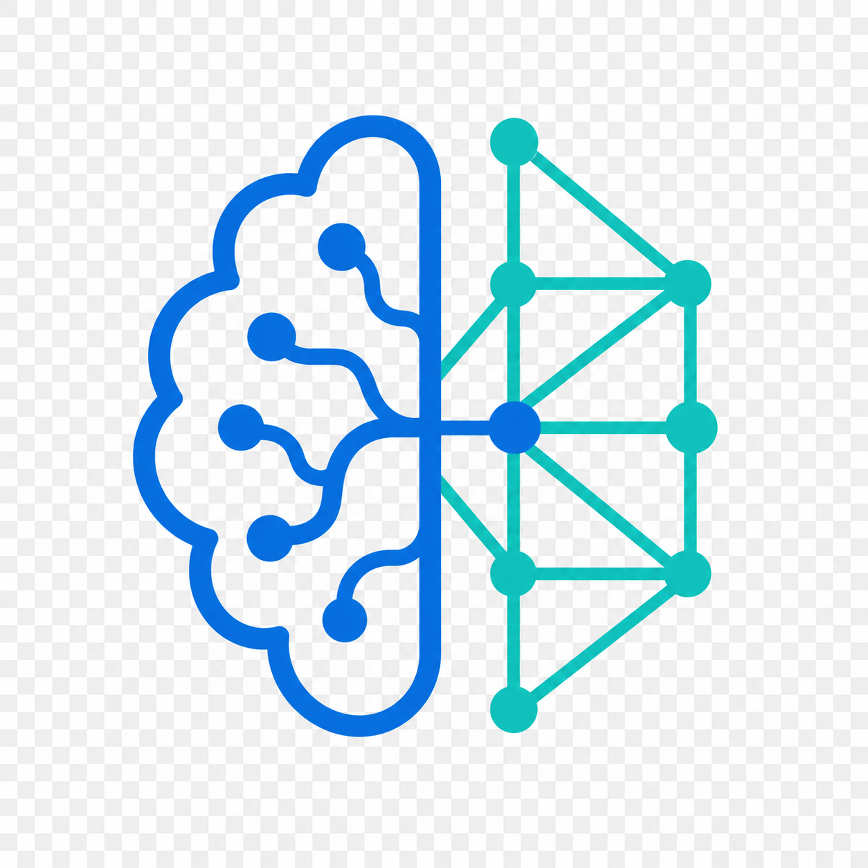 Abstract Neural Network Chip Icon